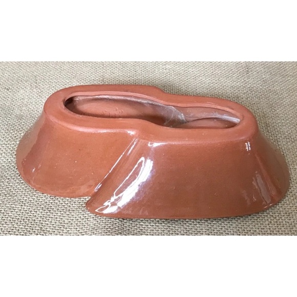 Vintage Friendship Two Compartment Candy Nut Dish Art Pottery Floral - Picture 4 of 7